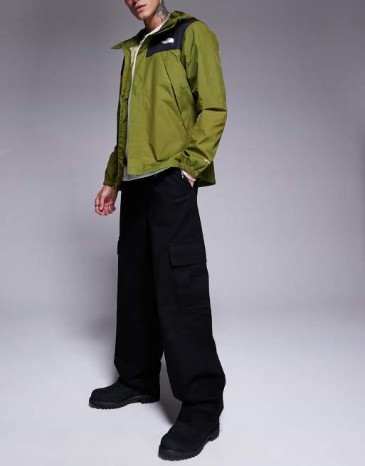 The North Face Antora hooded jacket in olive green and black | ASOS