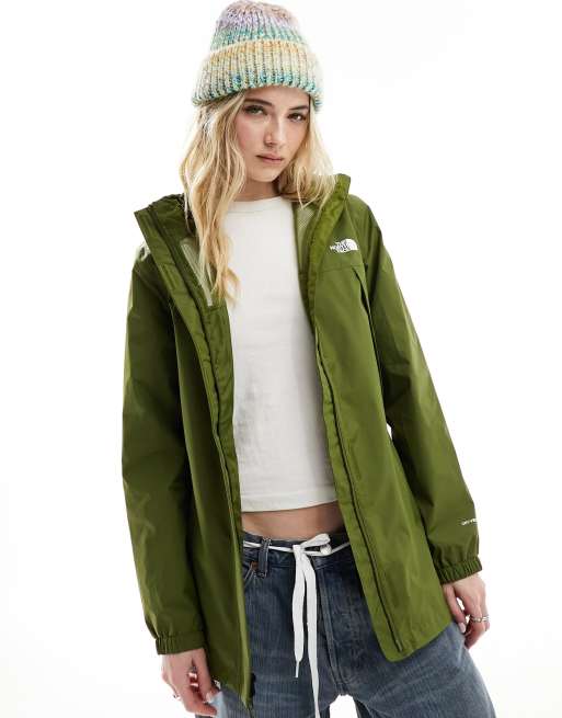 The North Face Antora parka jacket in olive