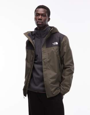 The North Face The North Face Antora waterproof rain jacket in dark green
