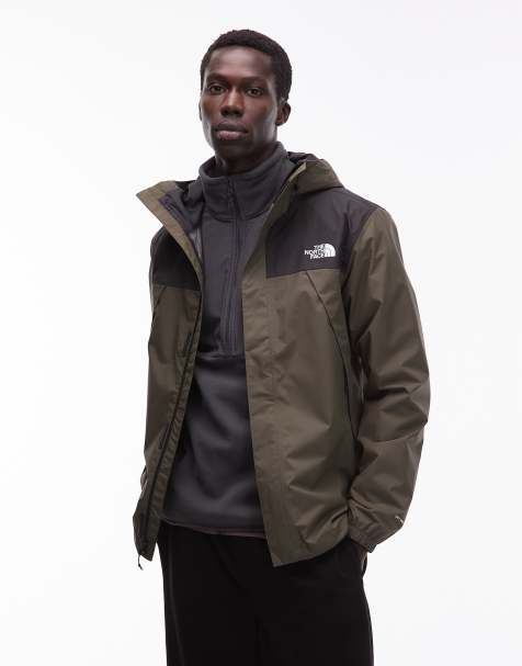 The North Face Antora waterproof rain jacket in dark green - view 1