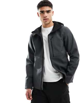 The North Face Apex Full Zip Hooded Jacket In Gray