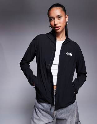 The North Face - Athletics Flex - Kapuzenjacke in Schwarz mit durchgehendem Reißverschluss