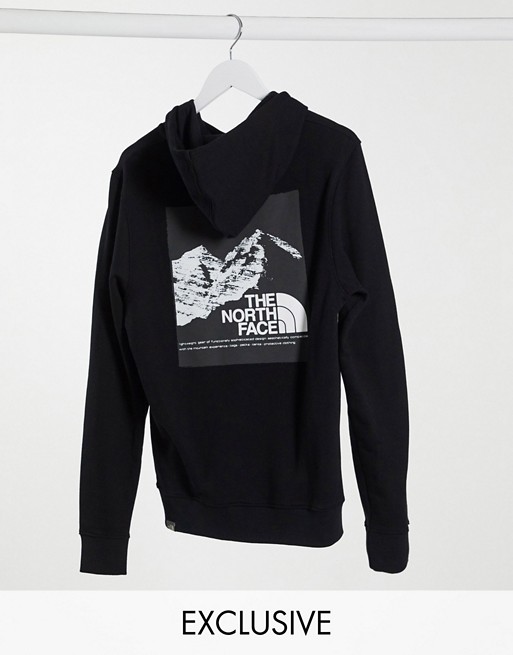 The North Face back graphic hoodie in black Exclusive at ASOS