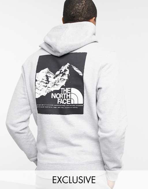 The North Face Back Graphic hoodie in grey Exclusive at ASOS