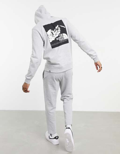 The North Face Back Graphic Hoodie In Light Grey Exclusive At Asos Asos