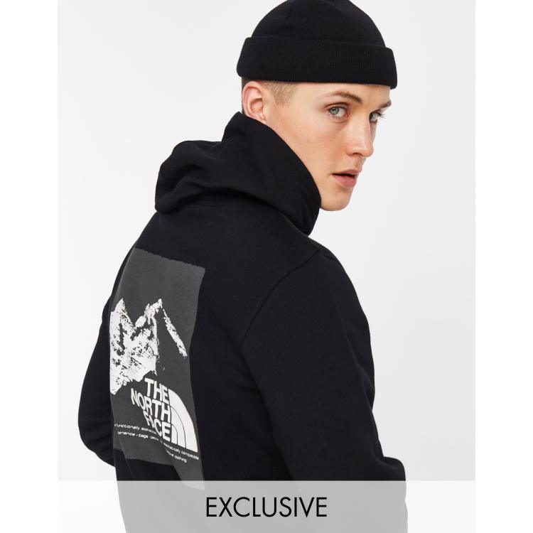 The North Face Back print Graphic hoodie in black Exclusive to ASOS