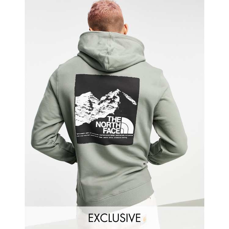 The North Face Back print Graphic hoodie in green Exclusive at ASOS