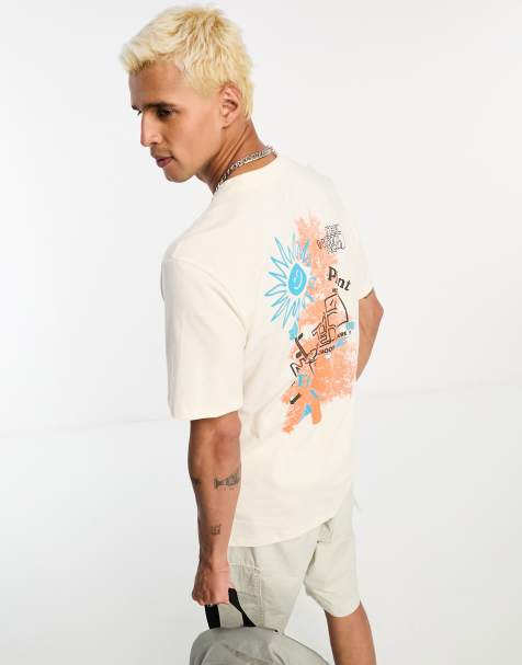 The North Face back print t-shirt in cream