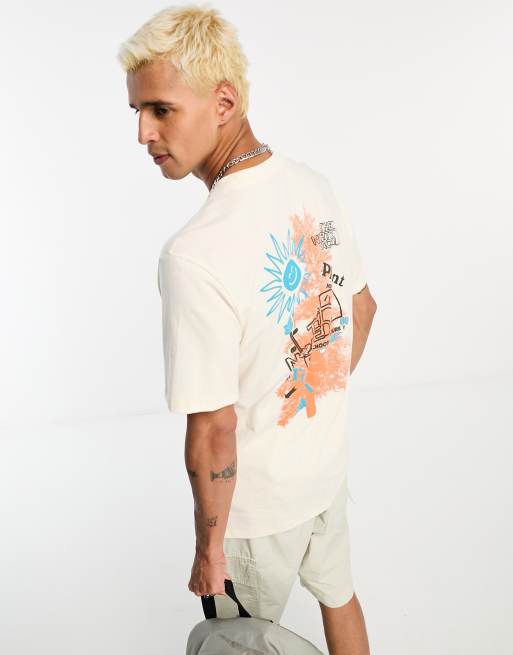 The North Face back print T-shirt in cream