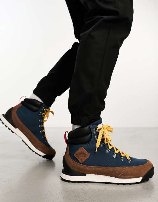 The North Face Back-To-Berkeley IV waterproof hiking boots in blue and brown, 4 of 4