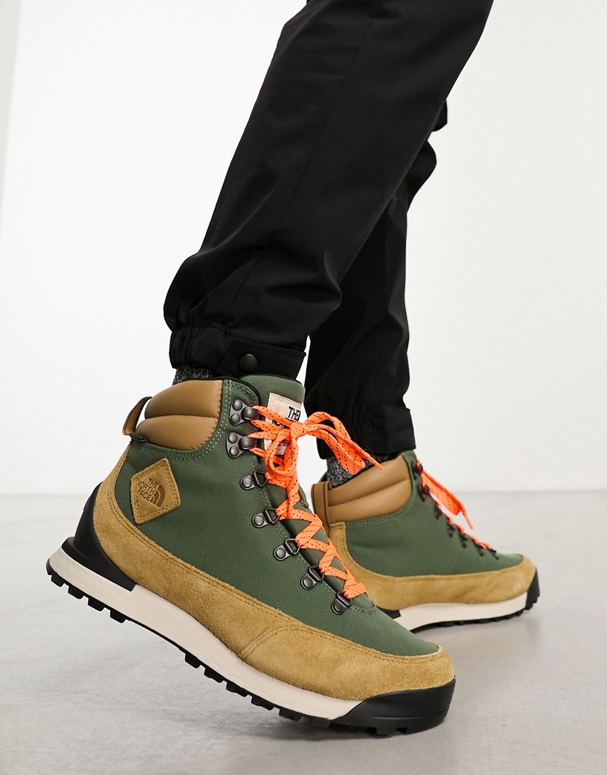 The North Face Back-To-Berkeley IV waterproof hiking boots in khaki and stone-Green