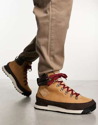 The North Face The North Face Back-To-Berkeley IV waterproof leather hiking boots in stone and brown-Neutral