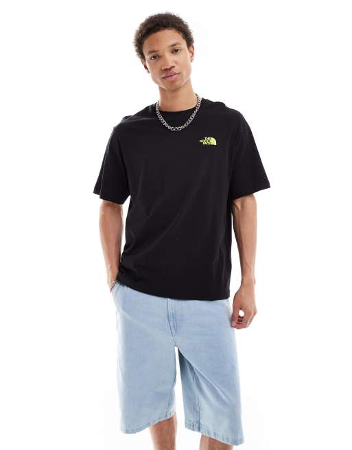 The North Face backprint circle logo t-shirt in lime, 2 of 4