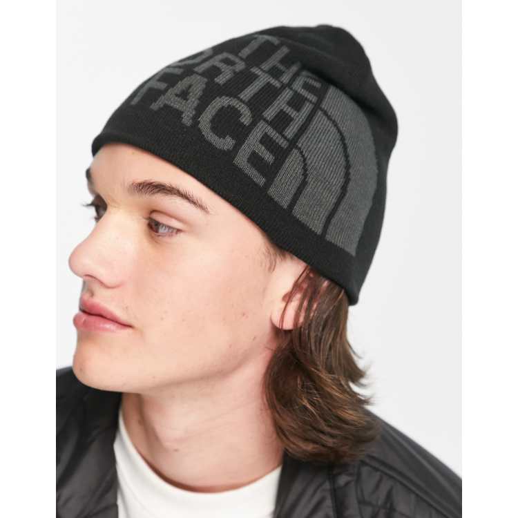 THE NORTH FACE Réversible Bonnet, Noir/Gris, Taille Unique Homme