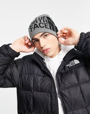 North and | Face grey black beanie in Banner The ASOS reversible