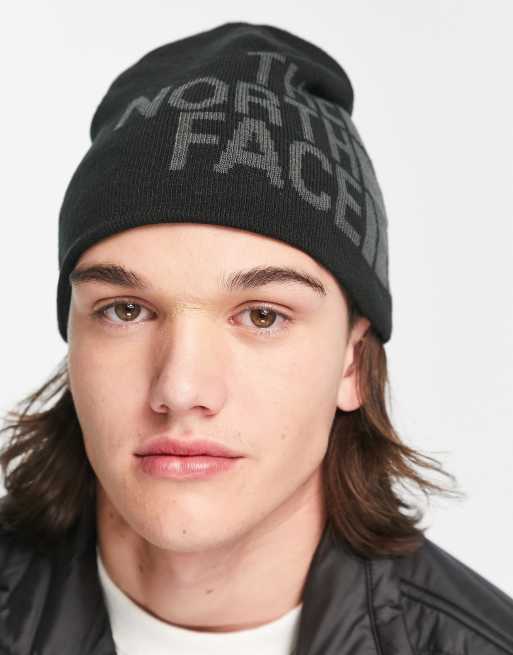 The North Face – Banner – Szaro-czarna dwustronna czapka beanie, 3 z 4