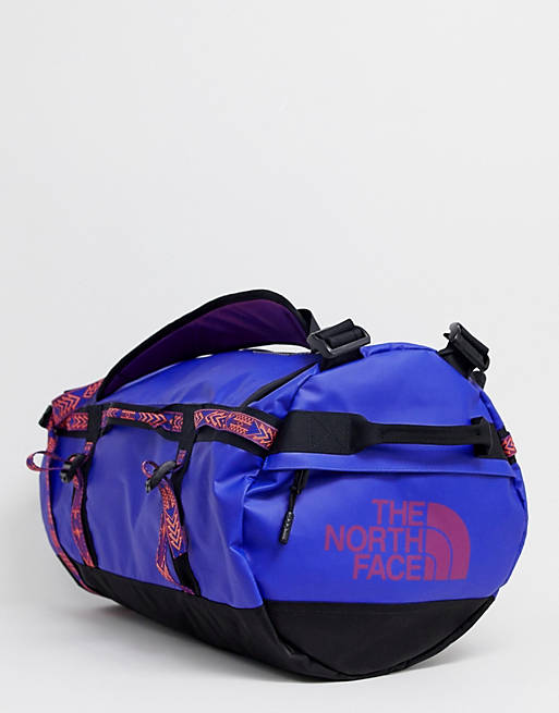 The North Face Base Camp duffel bag small 50 litres in geo-tribal blue