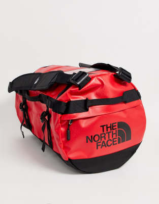 north face duffel bag red