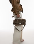 [The North Face] The North Face Base Camp high pile mini bag in brown One Size Brown