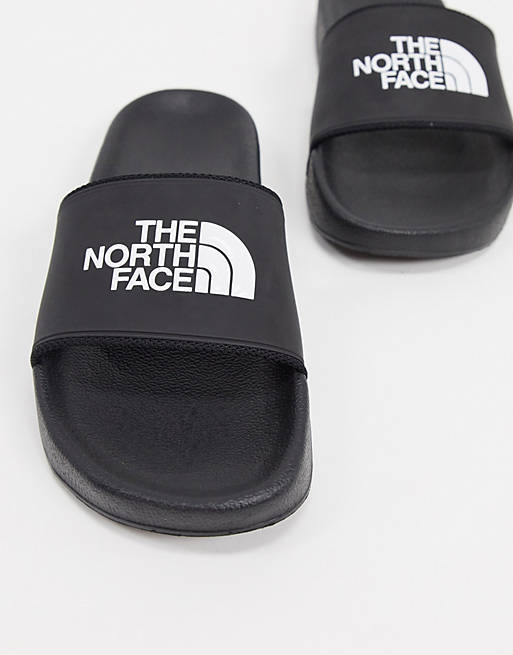 The North Face Base Camp II sliders in black/white | ASOS