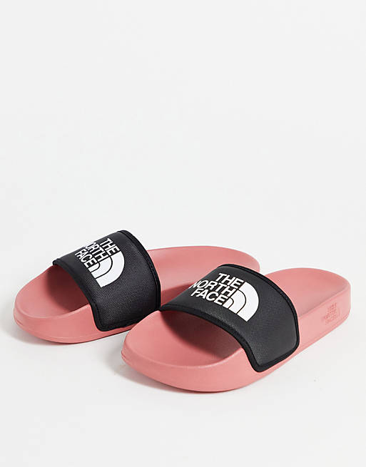 The North Face Base Camp III sliders in pink