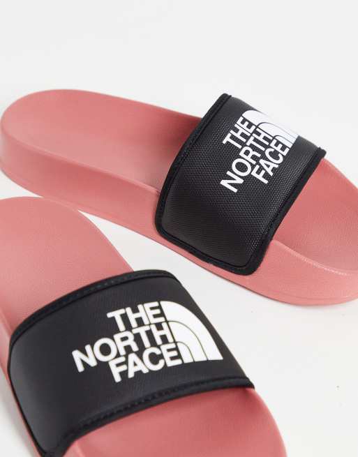 Pink north face on sale sliders