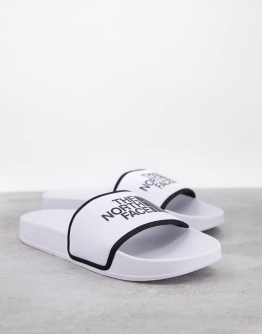 north face sliders white