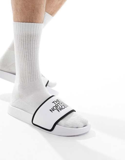 The North Face Base Camp III sliders in white ASOS