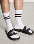 [The North Face] The North Face Base Camp III slides in black 42 Tnf black/tnf white