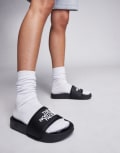 [The North Face] The North Face Base Camp III slides in black 38 Tnf black/tnf white