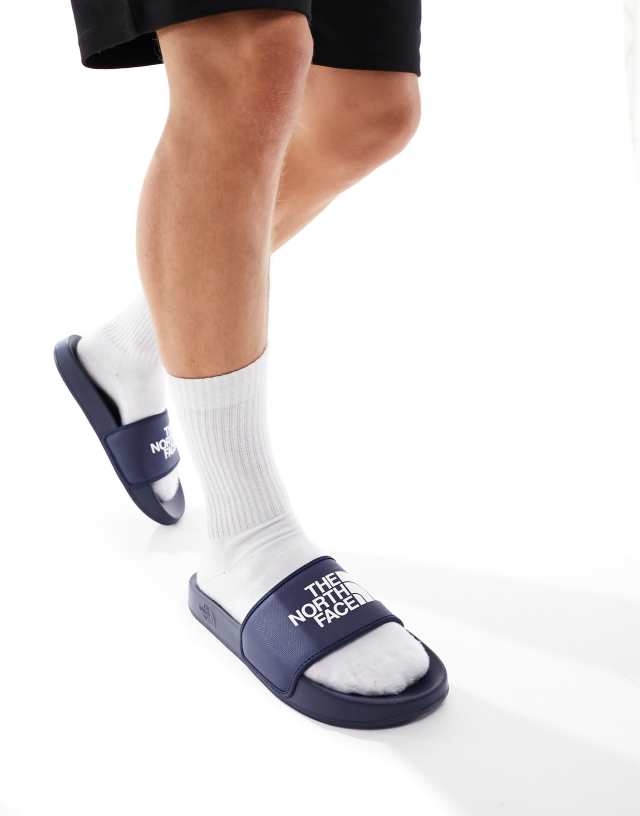 The North Face - base camp iii slides in navy and white