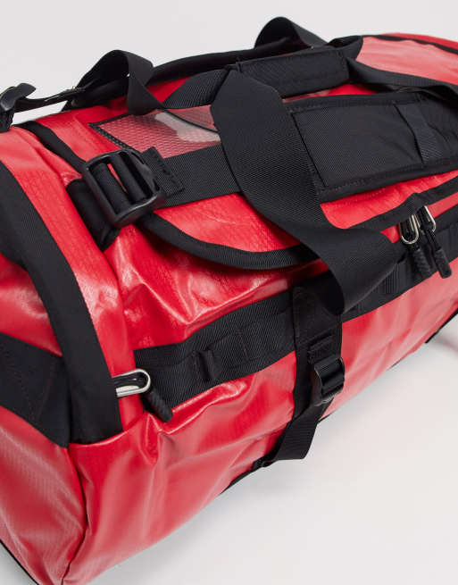 The North Face Base Camp Medium 71l Duffel Bag In Black Red Asos