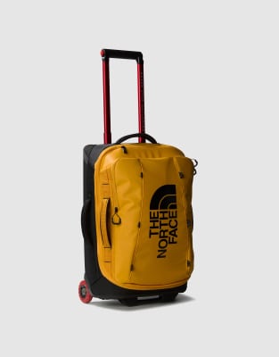 The North Face Base camp rolling thunder 22 suitcase in yellow and black