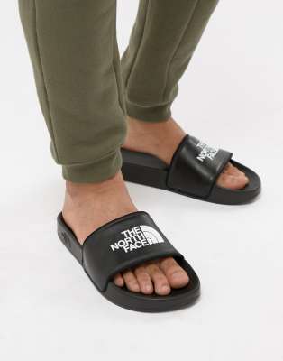 north face sliders white