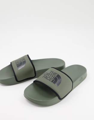 The North Face M Base Camp Slide Iii New Taupe Military Green Rubber Slides With Logo - Base Camp Slide Iii In Green
