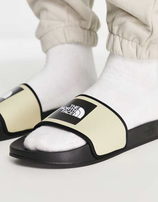 The North Face Base Camp slides in beige ASOS