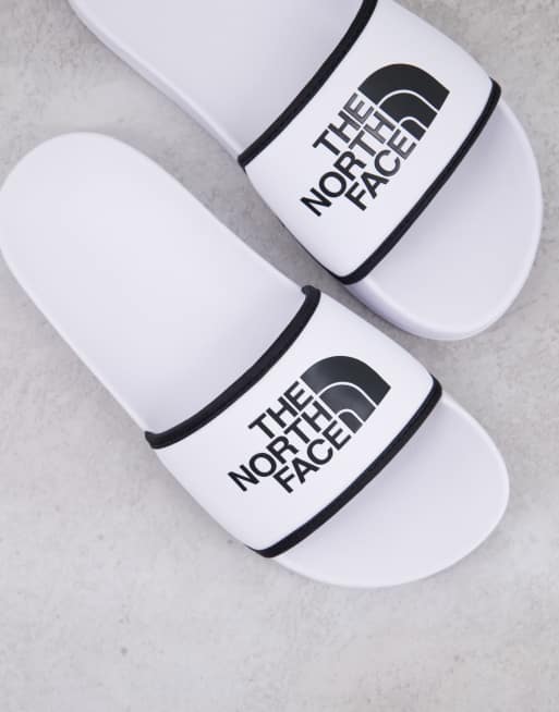 north face sliders white