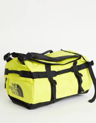 north face yellow duffle bag