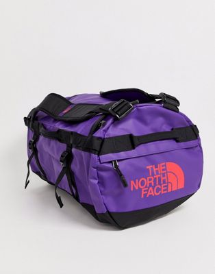 north face duffel bag purple