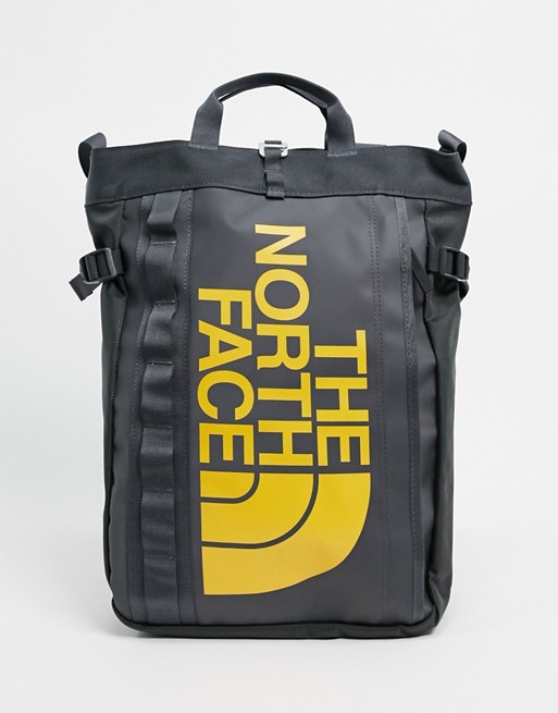 The North Face Base Camp tote bag in grey/yellow