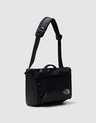 The North Face Base camp voyager messenger bag in black and white