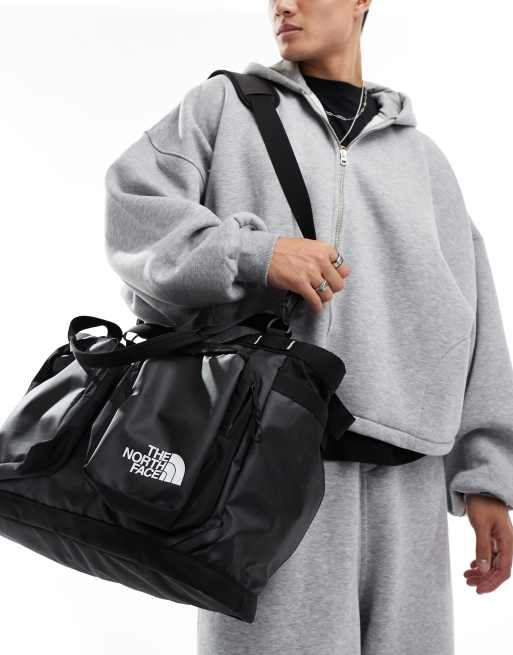 The North Face Base Camp Voyager tote bag in black and white, 3 of 4
