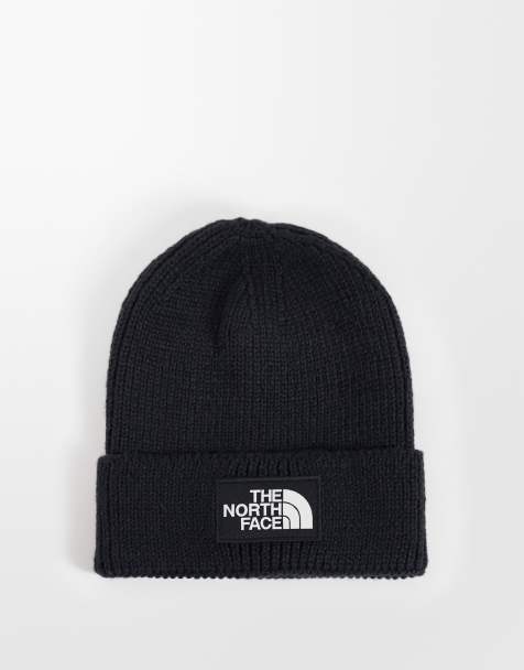 The North Face beanie med box-logo og opsmøg i sort - view 1