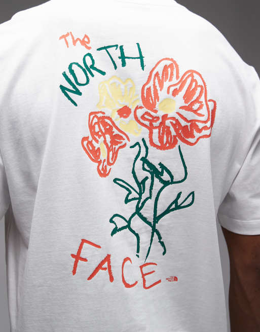 The North Face – Beige t-shirt med blomtryck baktill, 5 av 5