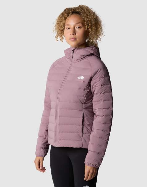 The North Face Belleview stretch down hoodie in fawn grey - view 1