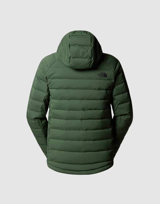 The North Face Belleview stretch down hoodie in pine needle ASOS