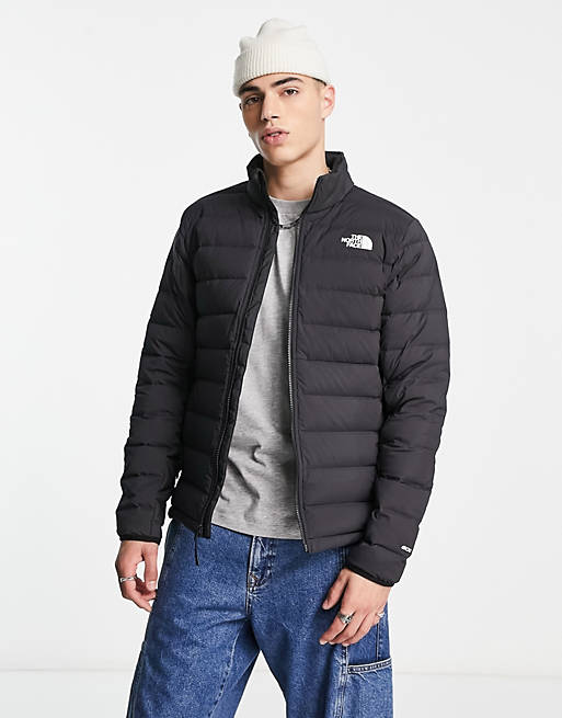 The North Face Belleview stretch down puffer jacket in black | ASOS