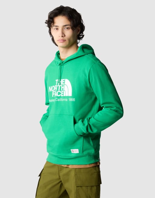 The North Face - Berkeley California - Felpa con cappuccio color smeraldo ottico