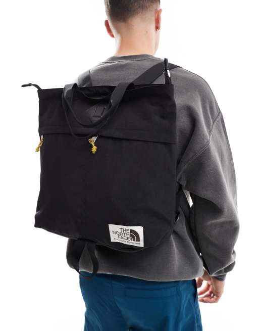 The North Face Berkeley logo tote backpack in black ASOS