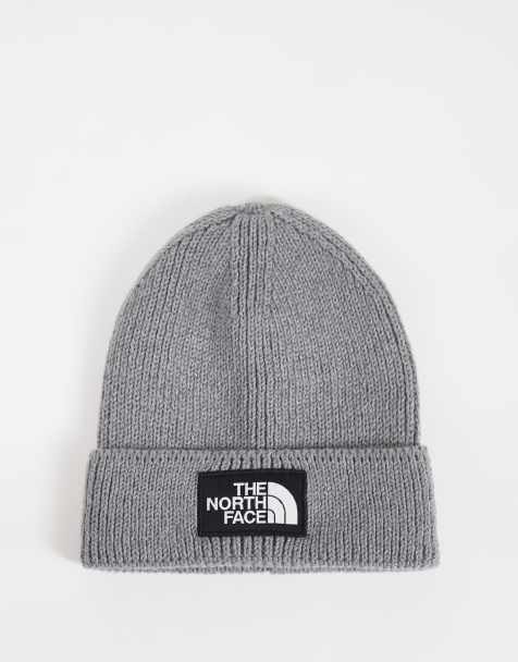 The North Face berretto con risvolto con logo box grigio - view 1